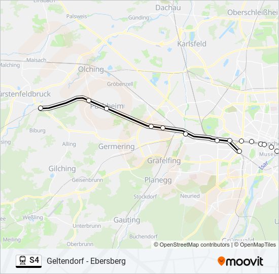 S4 train Line Map