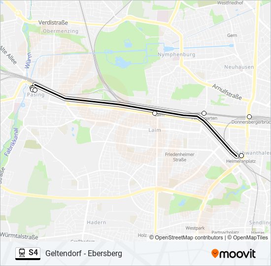 S4 train Line Map