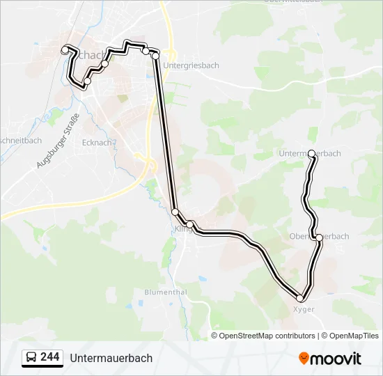 Автобус 244: карта маршрута