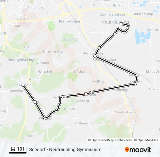 101 Bus Line Map