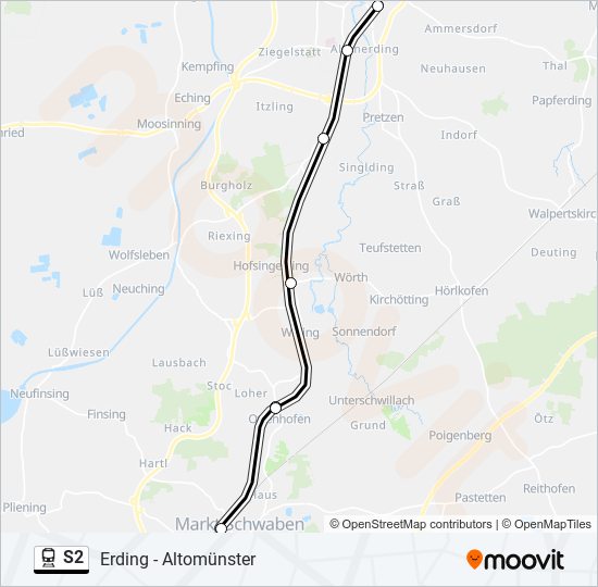 S2 train Line Map