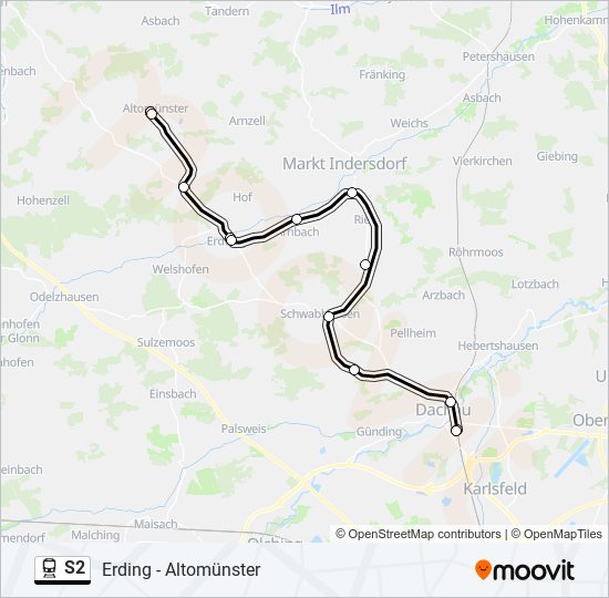 S2 train Line Map