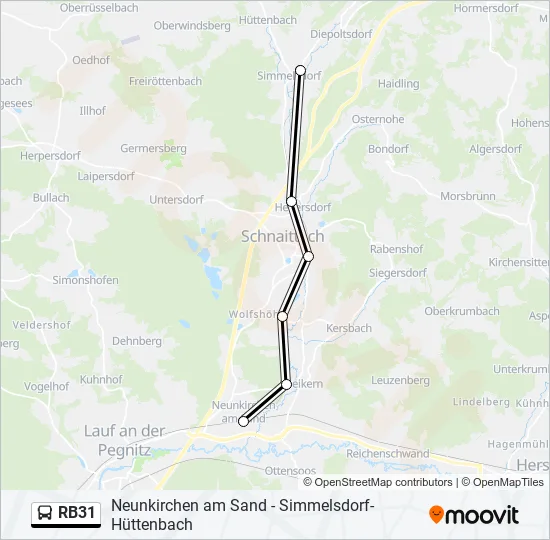 RB31 Bus Line Map