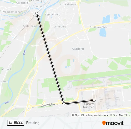 RE22 Bus Line Map