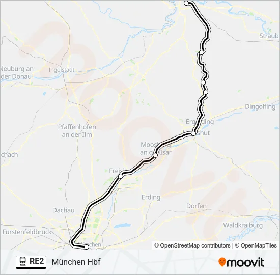 RE2 Train Line Map