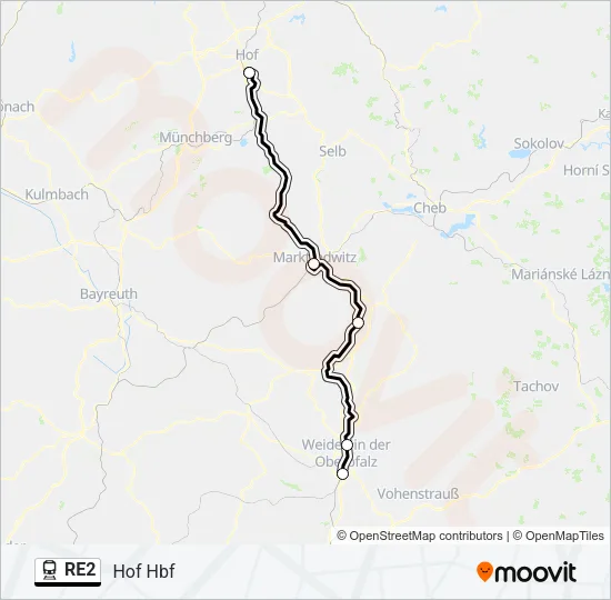 RE2 Train Line Map