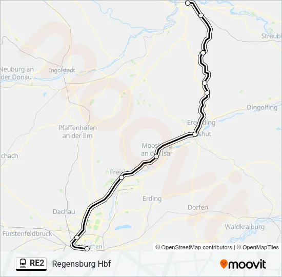 RE2 Train Line Map