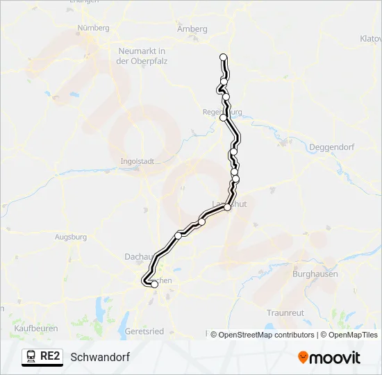 RE2 Train Line Map