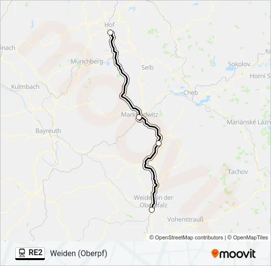 RE2 Train Line Map