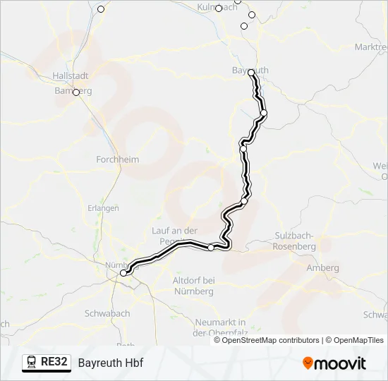 RE32 Train Line Map