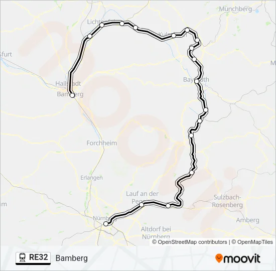 RE32 Train Line Map
