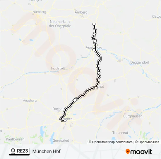 RE23 Train Line Map