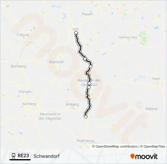RE23 Train Line Map
