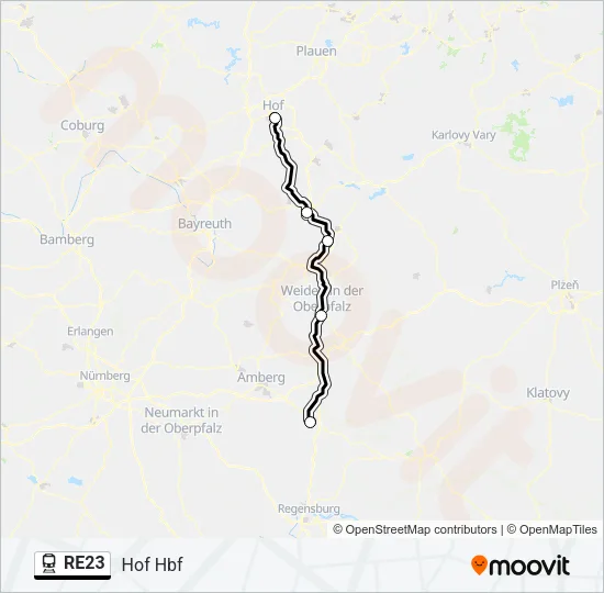 RE23 Train Line Map