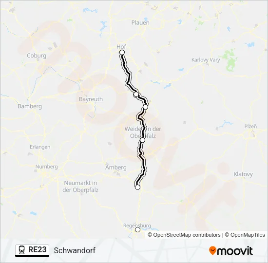 RE23 Train Line Map