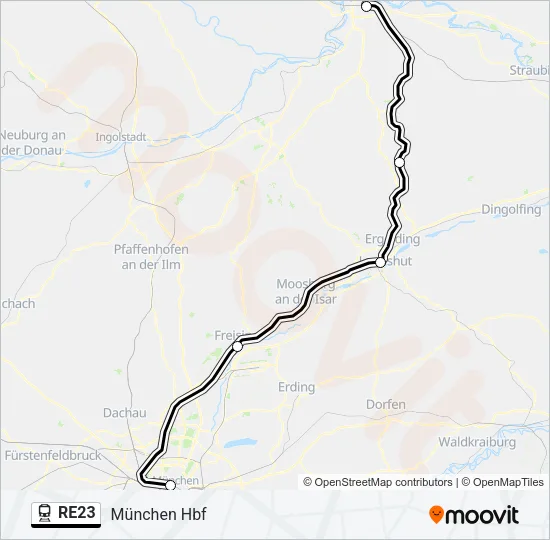 RE23 Train Line Map