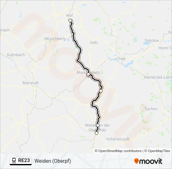 RE23 Train Line Map