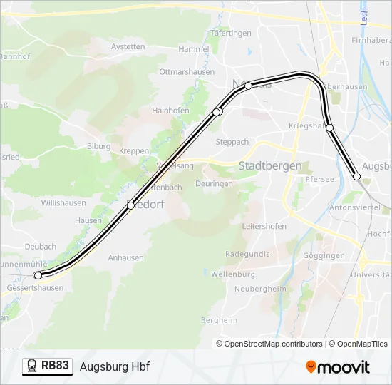 RB83 Train Line Map