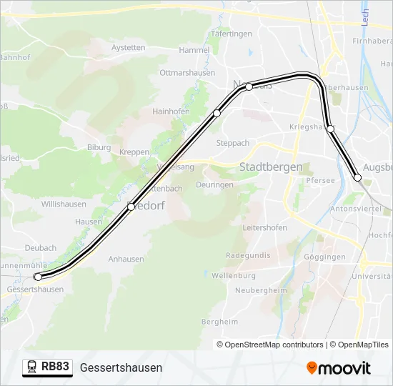 RB83 Train Line Map