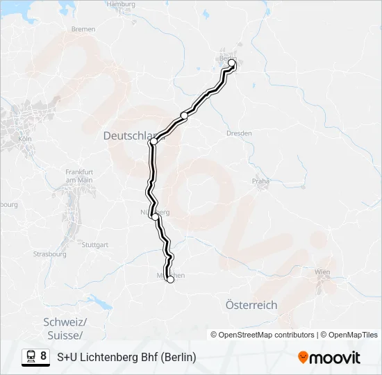 8 Train Line Map
