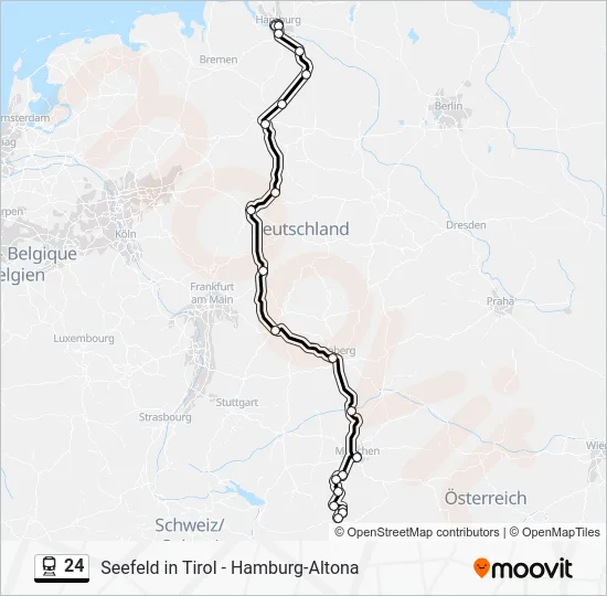 Поезд 24: карта маршрута
