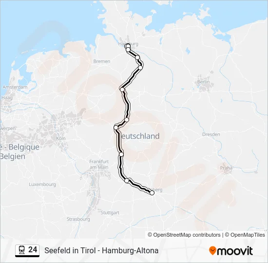 Поезд 24: карта маршрута