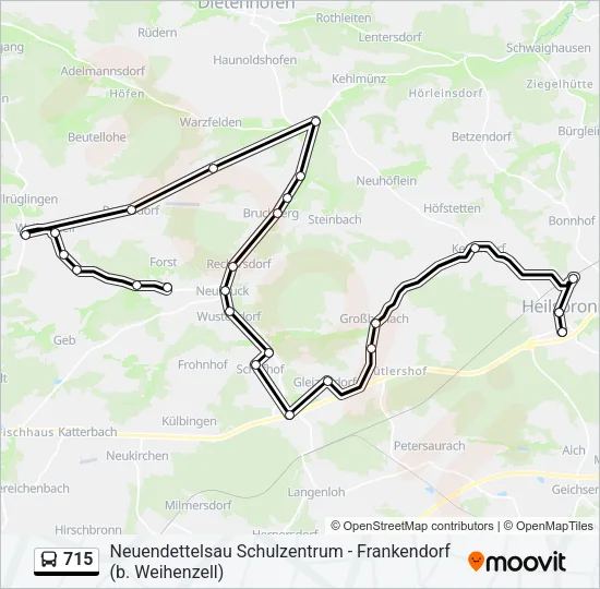 715 Bus Line Map