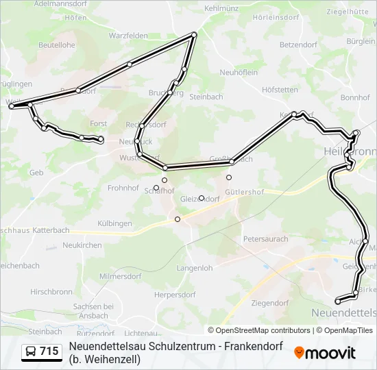 715 Bus Line Map