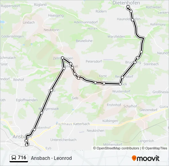 716 Bus Line Map