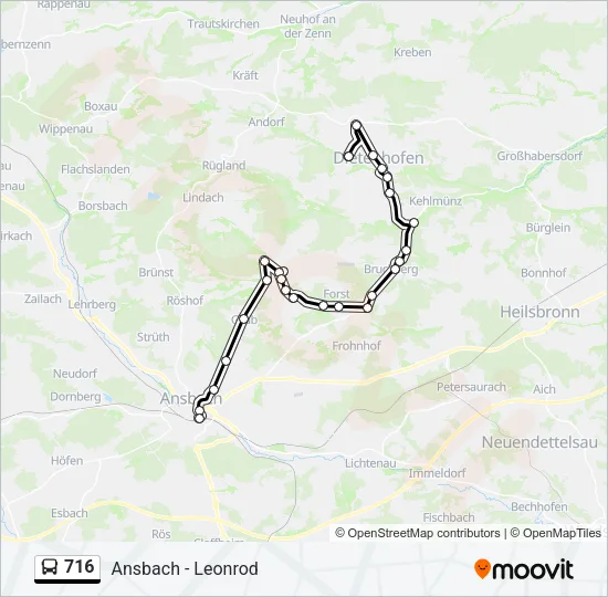 716 Bus Line Map