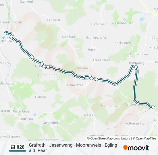 828 Bus Line Map