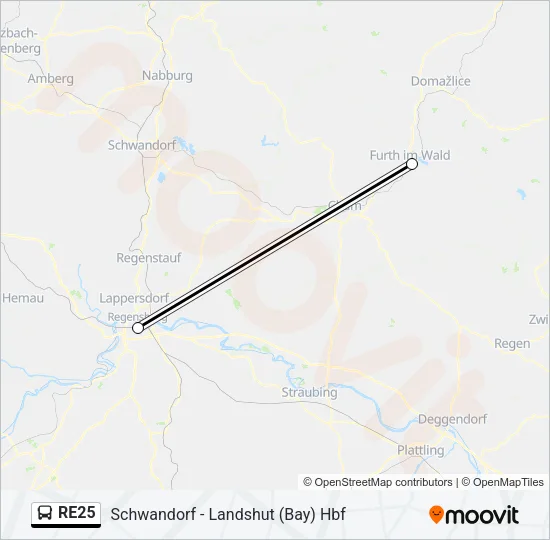 RE25 Bus Line Map