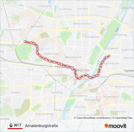 N17 Light Rail Line Map