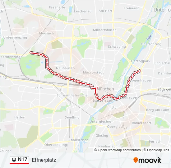N17 Light Rail Line Map
