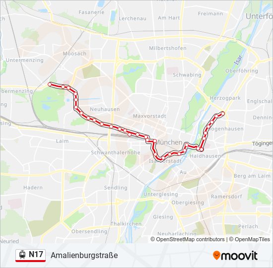 n17 Route: Schedules, Stops & Maps - Amalienburgstraße (Updated)