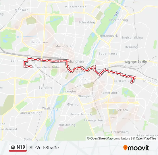 N19 Light Rail Line Map