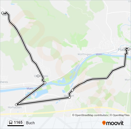 1165 bus Line Map