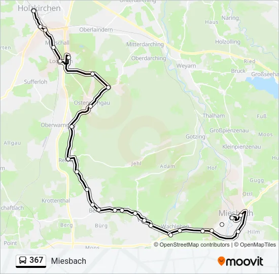 367 Bus Line Map