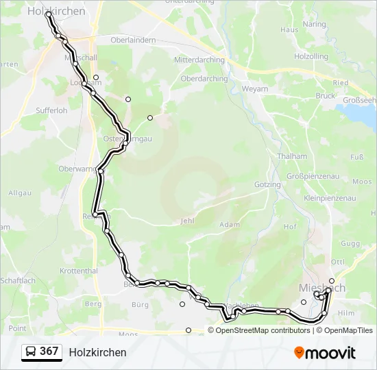 367 Bus Line Map