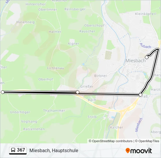 367 Bus Line Map