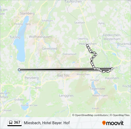 367 Bus Line Map