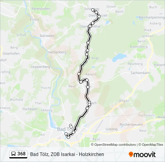 368 Bus Line Map