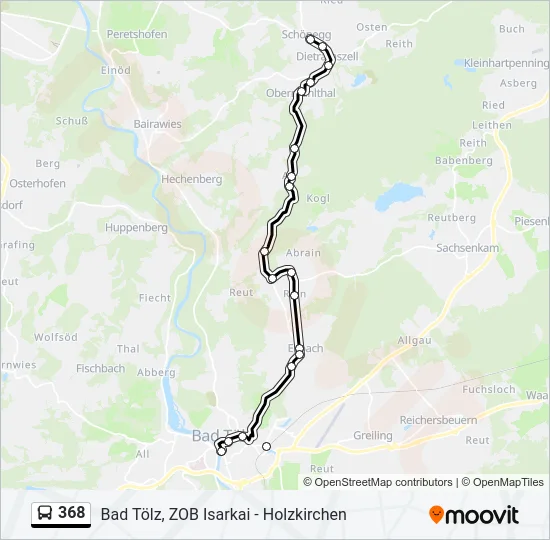 368 Bus Line Map