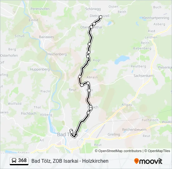 368 Bus Line Map