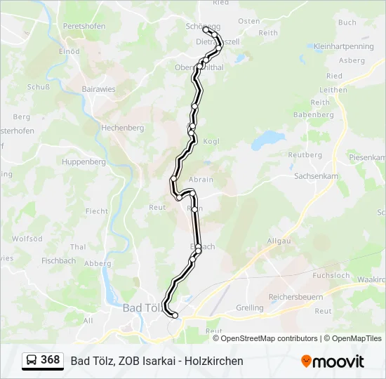 368 Bus Line Map
