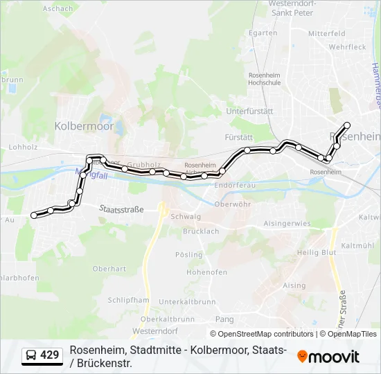 429 Bus Line Map