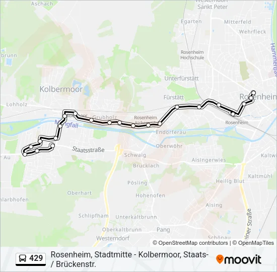 429 Bus Line Map