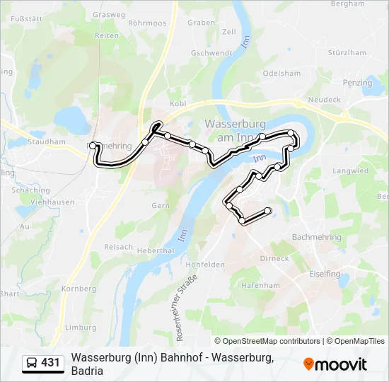 431 Bus Line Map