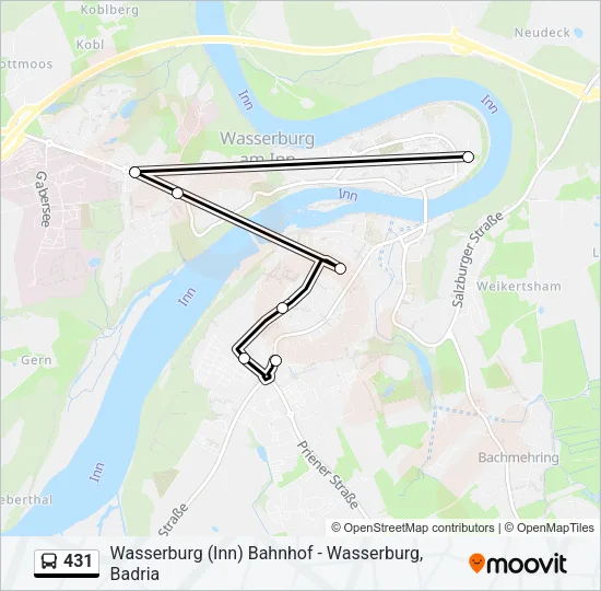 431 Bus Line Map