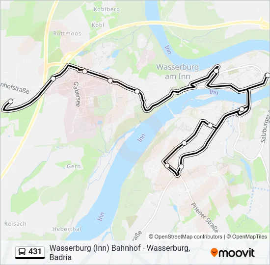 431 Bus Line Map